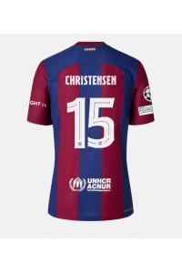 Barcelona Andreas Christensen #15 Jalkapallovaatteet Kotipaita 2023-24 Lyhythihainen